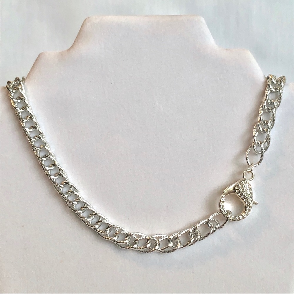 Pave Silver Shell Necklace - Picture 4 of 5